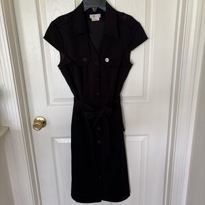 Van Heusen Black button up dress; size 6; EUC